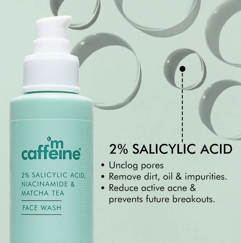 2% Salicylic Acid Niacinamide & Matcha Tea Face Wash - 100 ml - Image 3