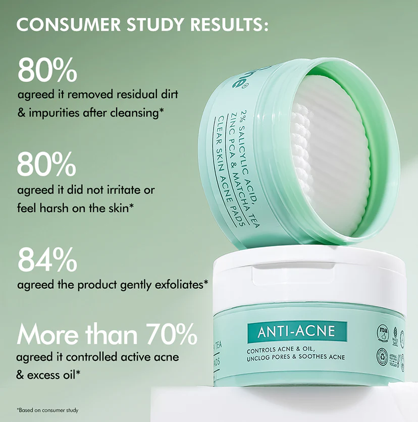 2% Salicylic Acid Serum-Acne Pads with Matcha Tea - 40 N - Image 6