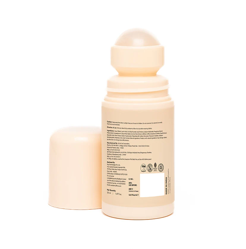 5% AHA Underarm Roll On with Coffee - 50ml - Image 8