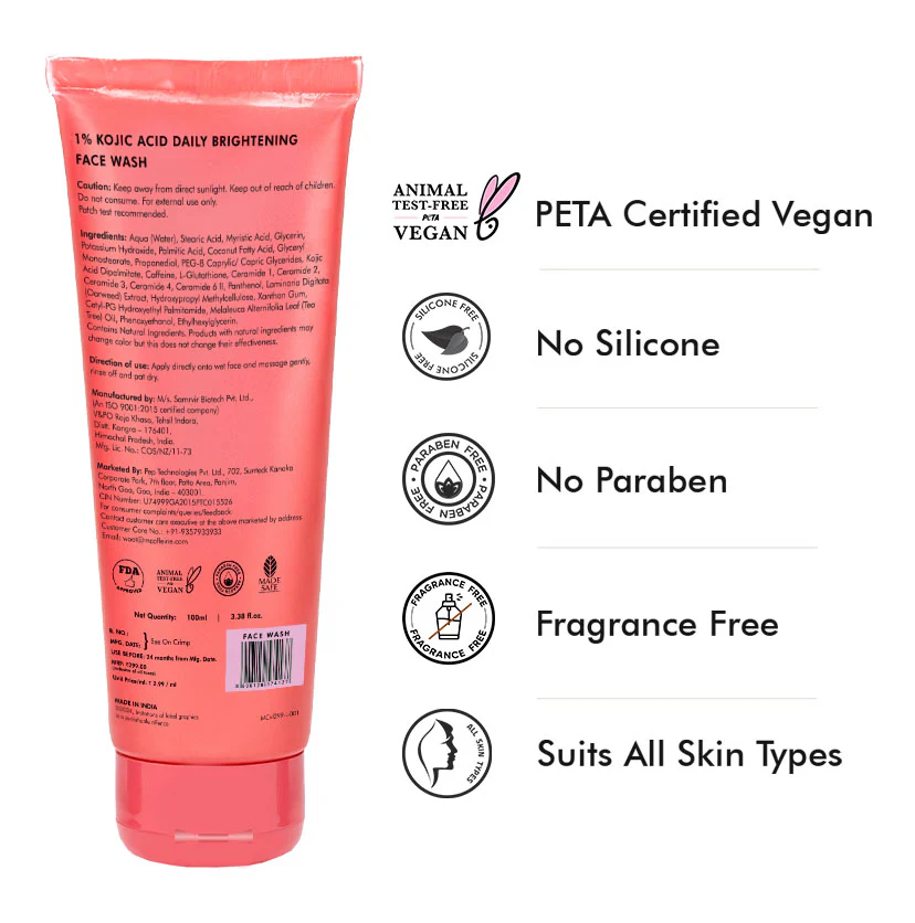 Brightening Face Wash - 1% Kojic Acid & Glutathione - Image 10