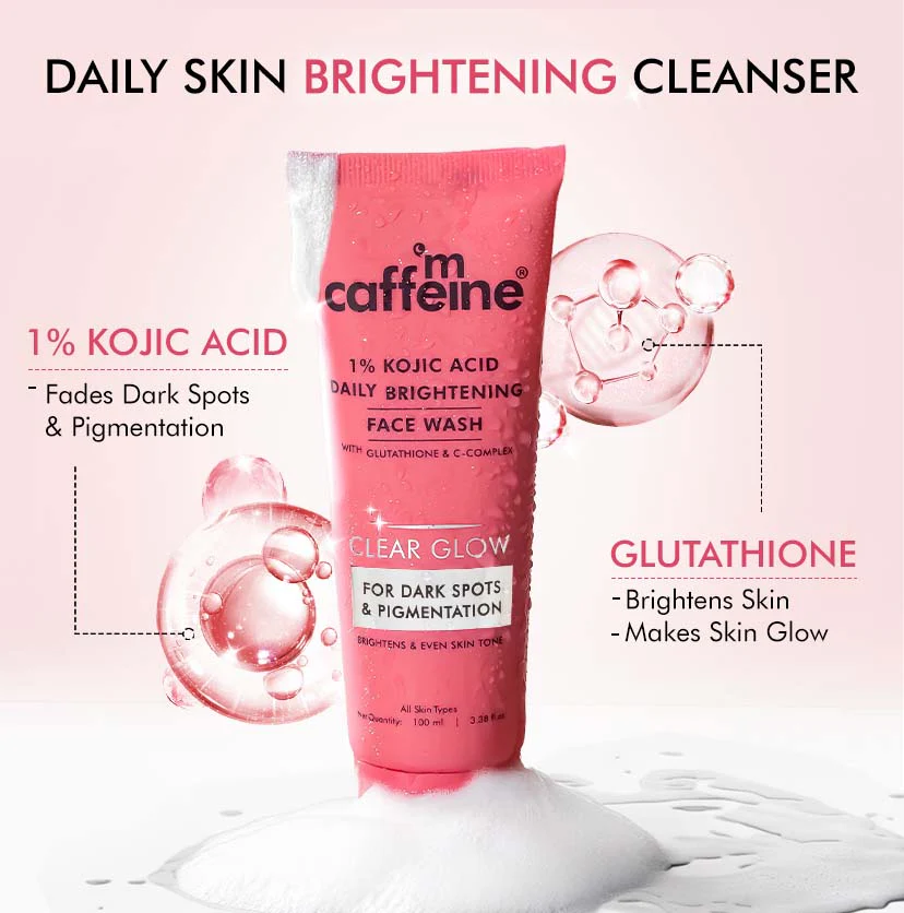 Brightening Face Wash - 1% Kojic Acid & Glutathione - Image 3