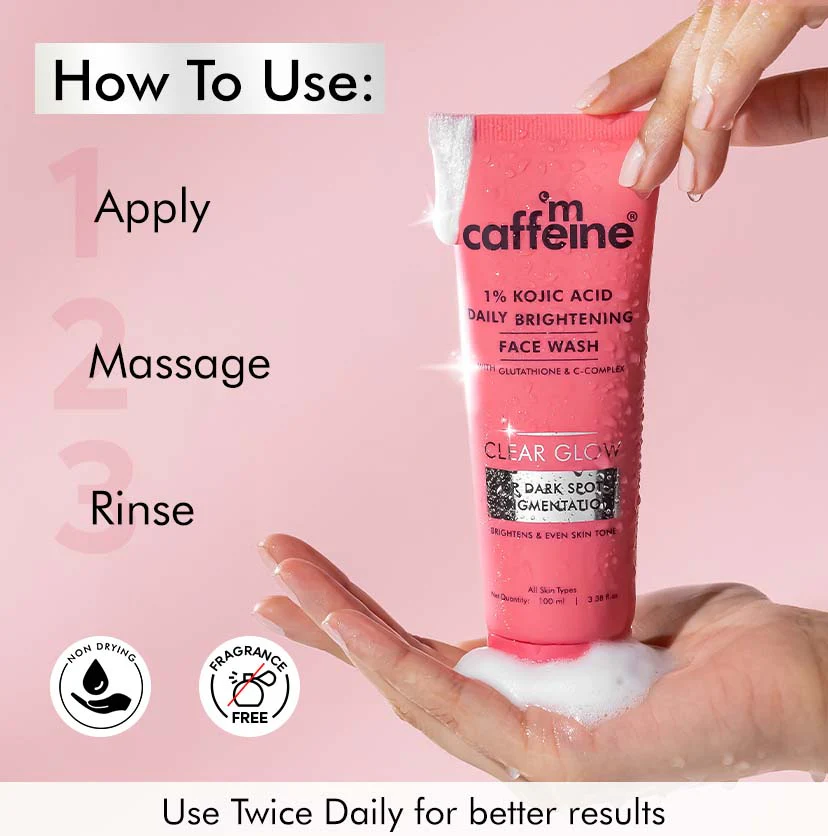 Brightening Face Wash - 1% Kojic Acid & Glutathione - Image 8