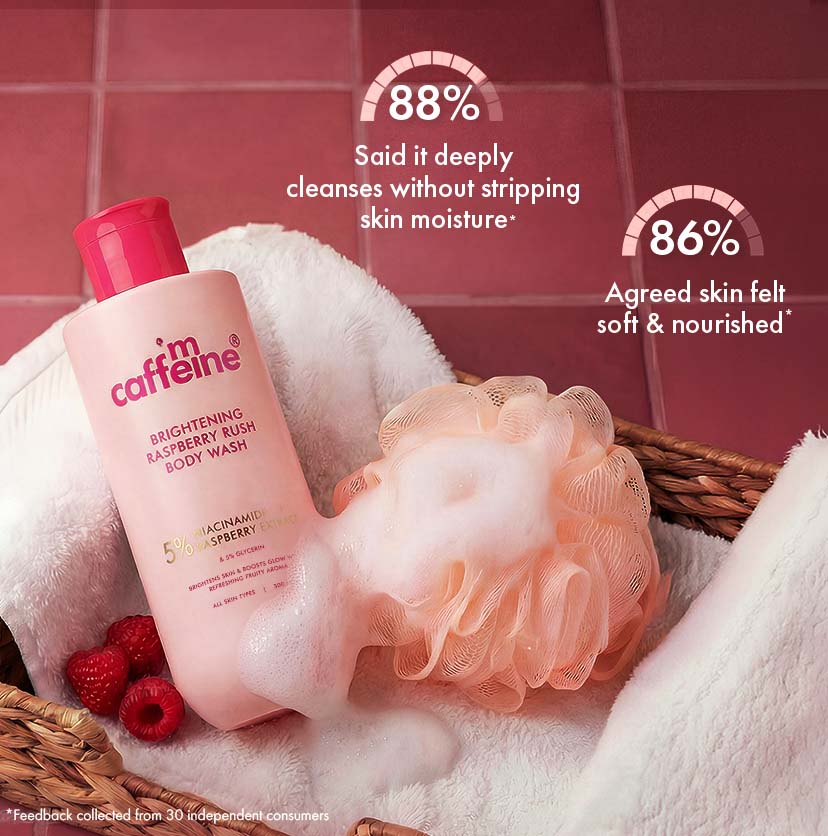Brightening Body Wash | 5% Niacinamide & Raspberry Extracts (300ml) - Image 5