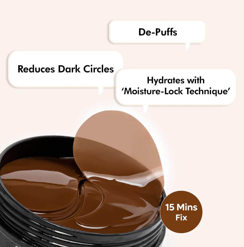 Coffee Hydrogel Under Eye Patches with Caffeine & HA - 15 Pairs - Image 4