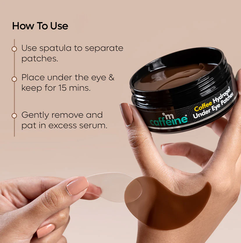 Coffee Hydrogel Under Eye Patches with Caffeine & HA - 15 Pairs - Image 6