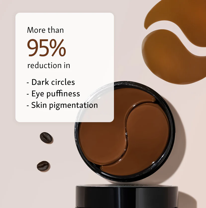 Coffee Hydrogel Under Eye Patches with Caffeine & HA - 30 Pairs - Image 3