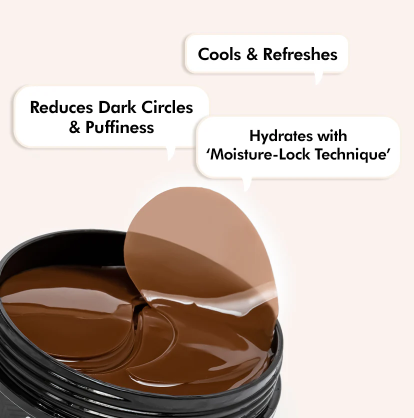 Coffee Hydrogel Under Eye Patches with Caffeine & HA - 30 Pairs - Image 4