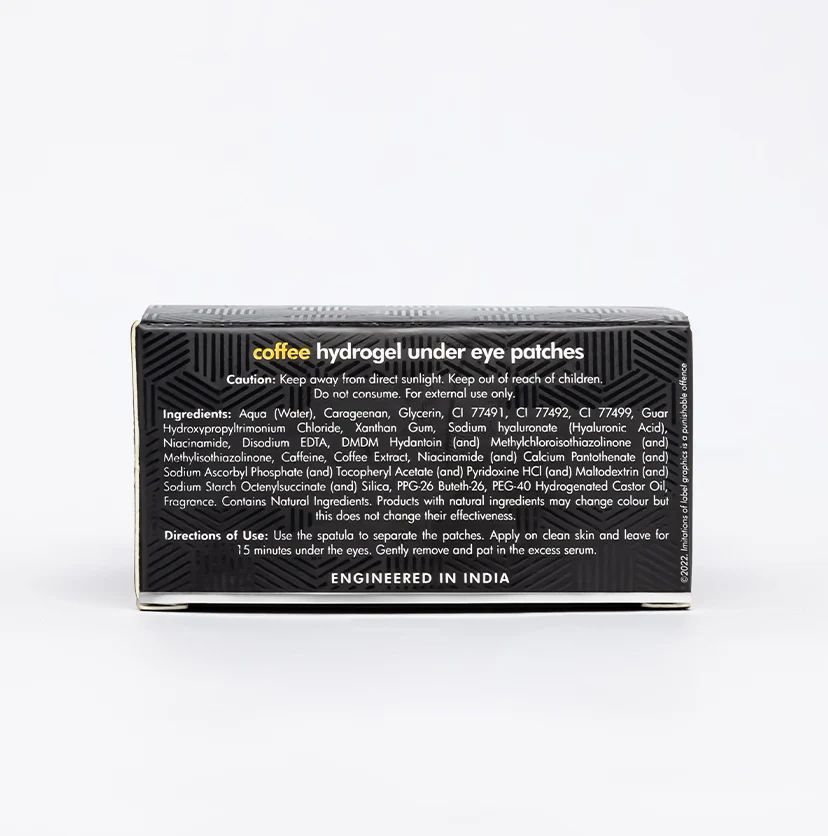 Coffee Hydrogel Under Eye Patches with Caffeine & HA - 30 Pairs - Image 7