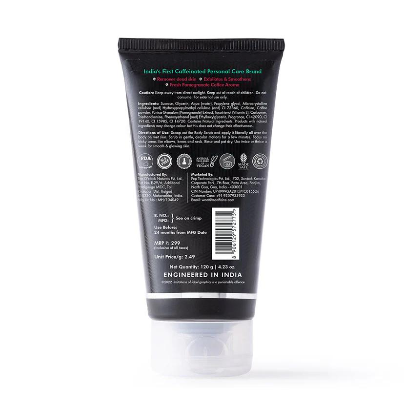 Coffee Sugar Body Scrub with Pomegranate - 120 g - Image 7