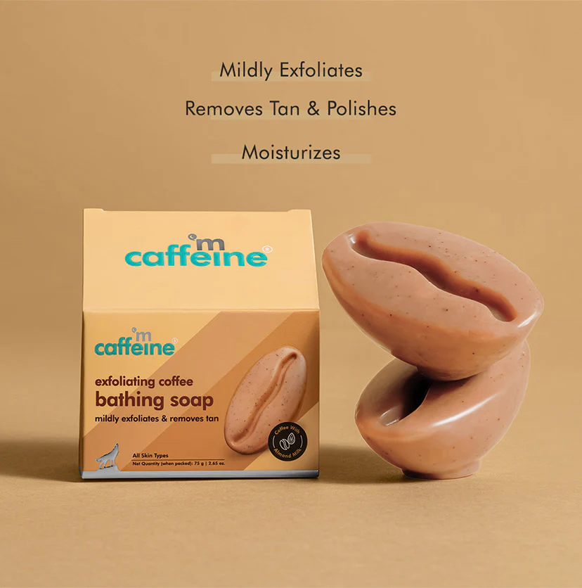 Exfoliating Coffee Bathing Soap for Tan Removal - 75g - Natural & 100% Vegan - Image 2