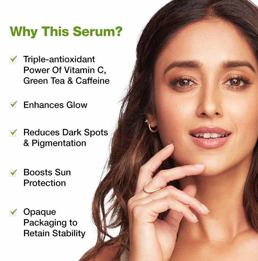 Green Tea & 15% Vitamin C Face Serum - 30 ml - Image 3