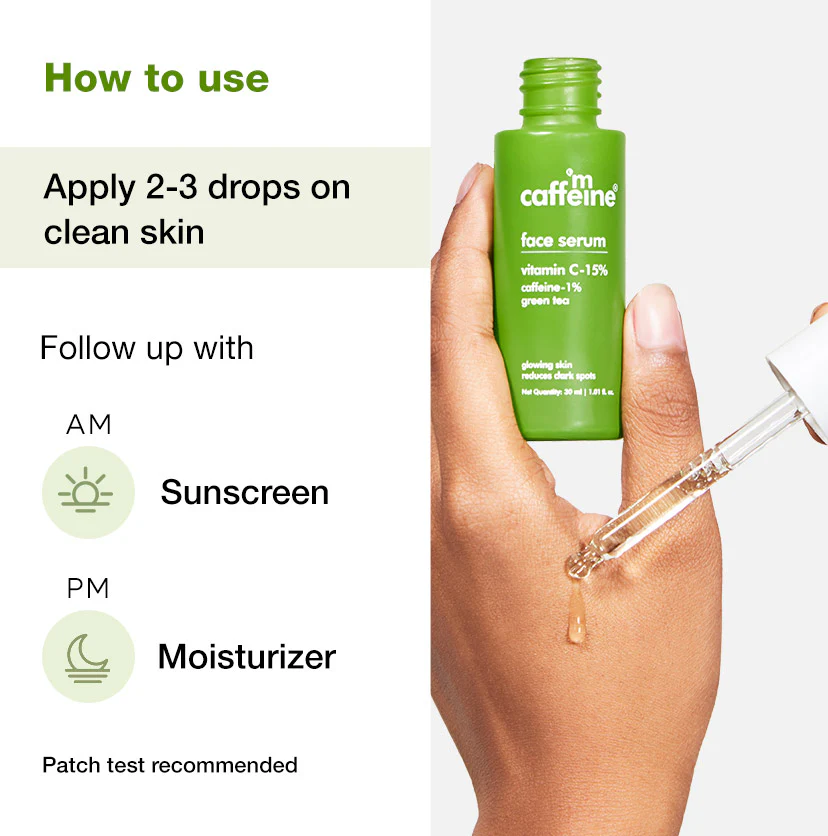 Green Tea & 15% Vitamin C Face Serum - 30 ml - Image 6