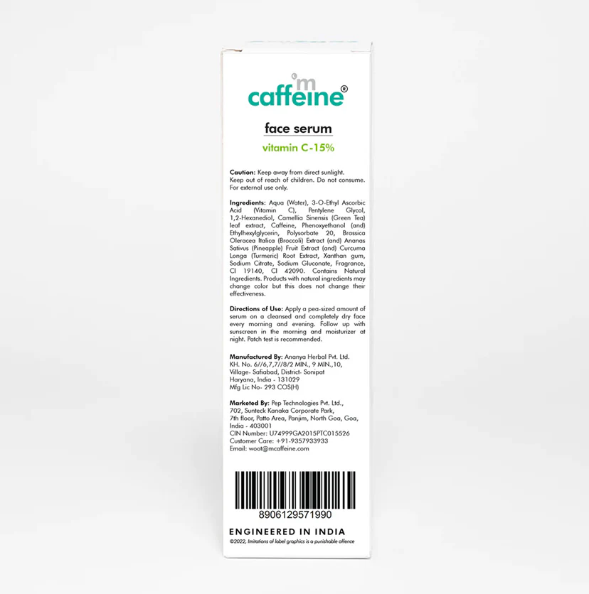 Green Tea & 15% Vitamin C Face Serum - 30 ml - Image 9