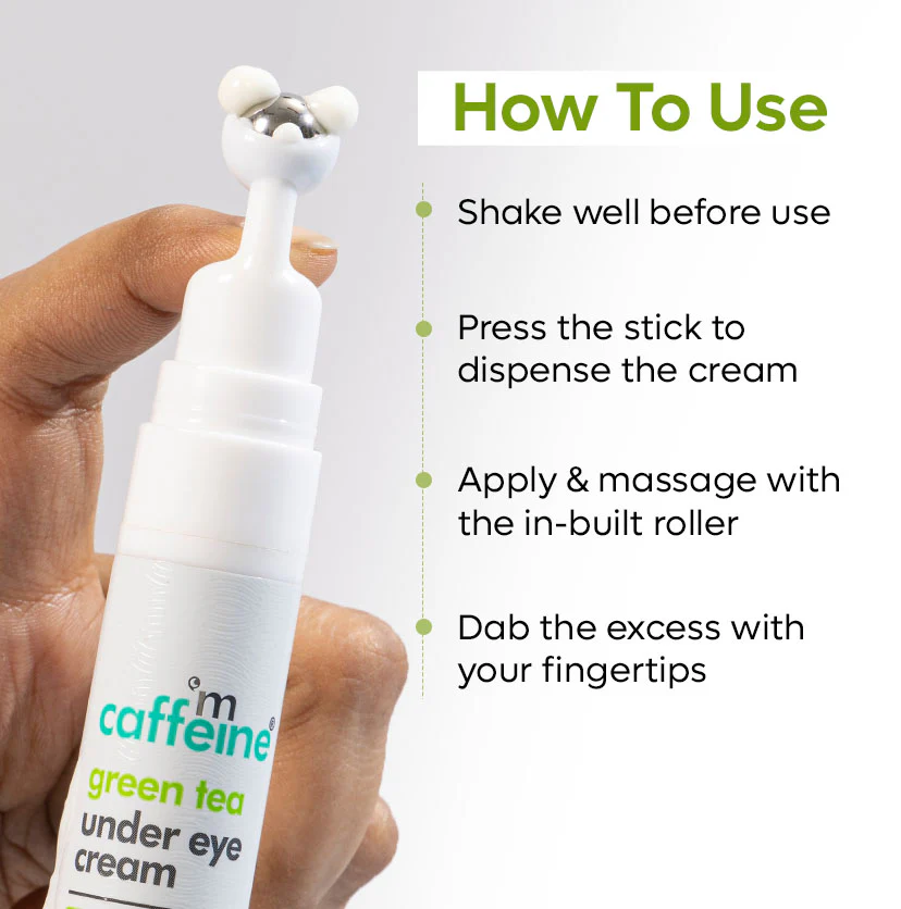 Green Tea Under Eye Cream with 3% Caffeine - 15 ml - Image 6