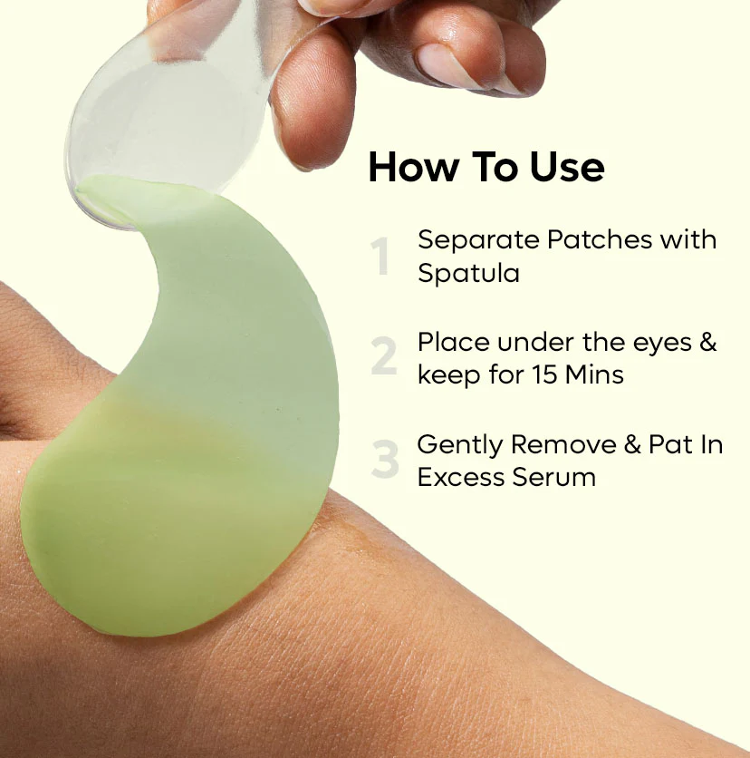 Green Tea & 1% Caffeine Hydrogel Under Eye Patches - 30 pairs - Image 7