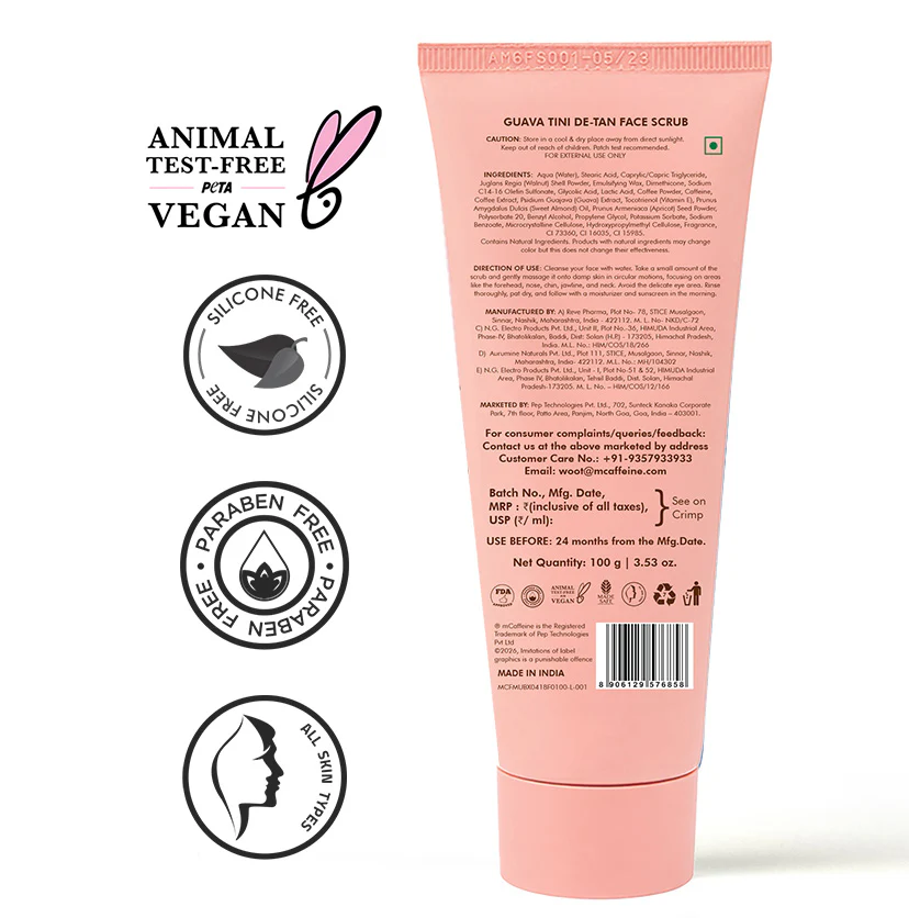 Guava Tini De-Tan Face Scrub - 100gm - Image 9