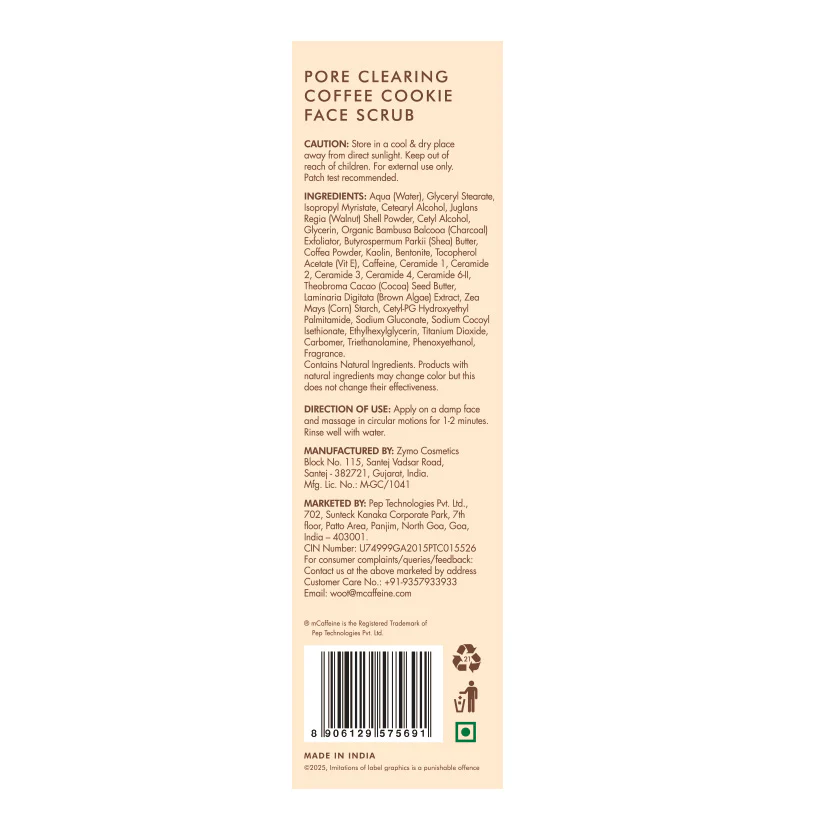 Pore Clear Coffee Cookie Face Scrub- 100gm - Image 10