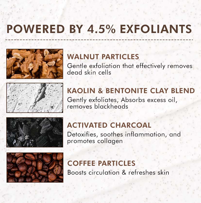 Pore Clear Coffee Cookie Face Scrub- 100gm - Image 3
