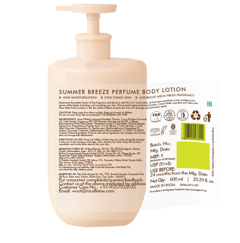 Summer Breeze Perfume Body Lotion - 600ml - Image 10
